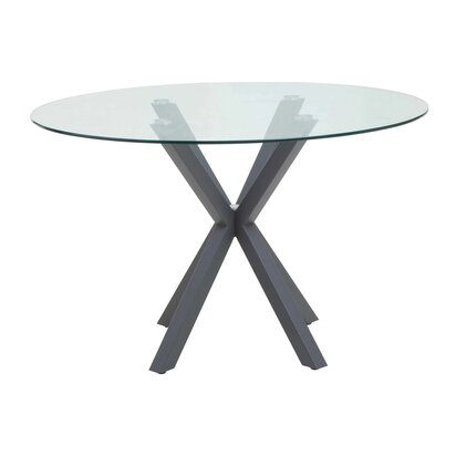 Melowden Round Dining Table With Grey Metal Legs