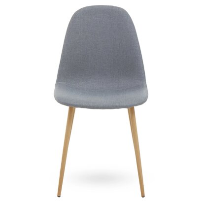 Salford Grey Fabric Dining Chair With Wood Effect Legs