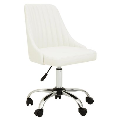 Brent Off White Leather Effect Home Office Chair