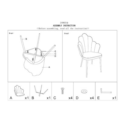 Tian Black Velvet Chair