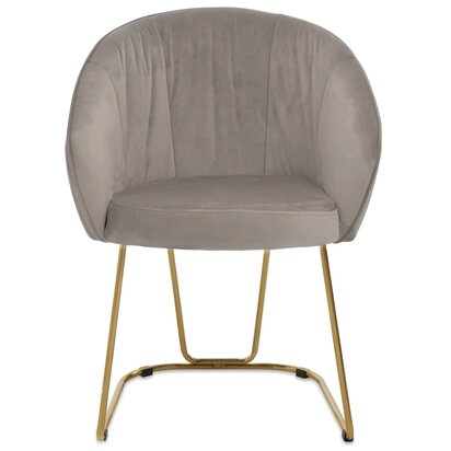 Veneto Mink Velvet Curved Dining Chair