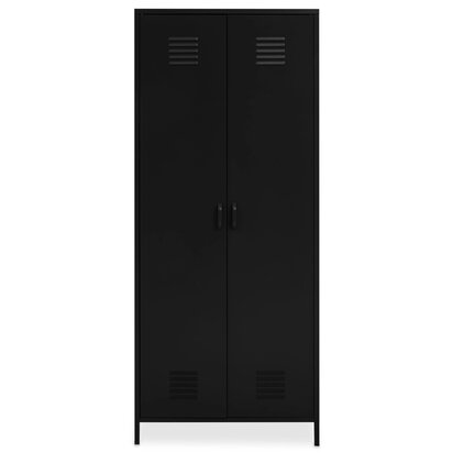 Academy Black Two Door Locker Style Wardrobe