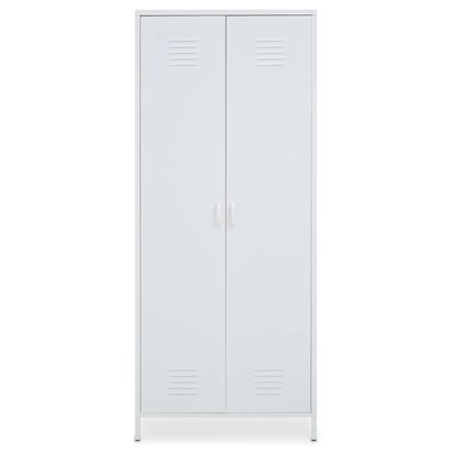 Academy White Two Door Locker Style Wardrobe