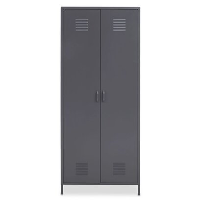 Academy Grey Two Door Locker Style Wardrobe