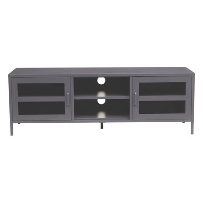Acier Two Door Grey Metal Media Unit