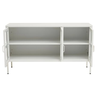 Acier Three Door White Metal Sideboard