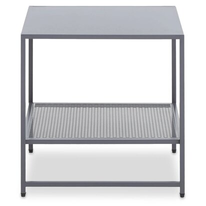 Acero Grey Metal Square Side Table