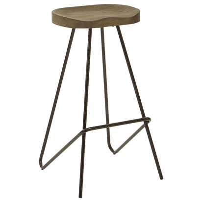 District Elm Wood Bar Stool