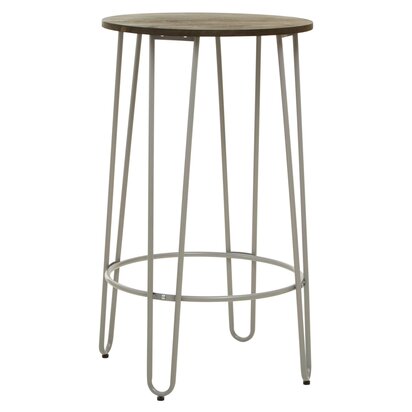 District 3 Piece Elm Wood Bar Table And Stool Set