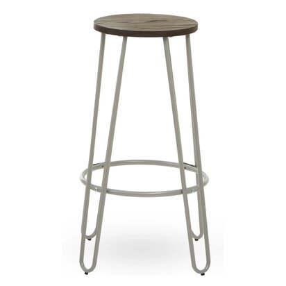 Calavale Grey Finish Metal Frame Bar Stool