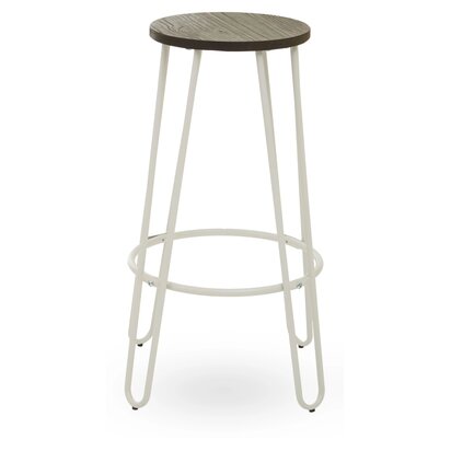 Calavale White Finish Metal Frame Bar Stool