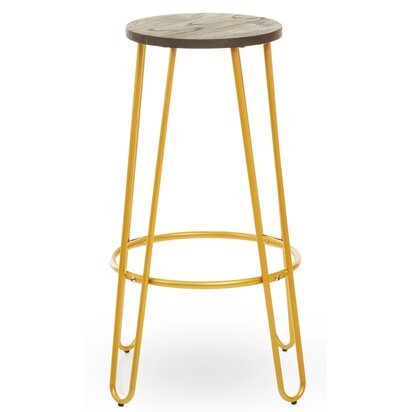 Calavale Gold Finish Metal Frame Bar Stool