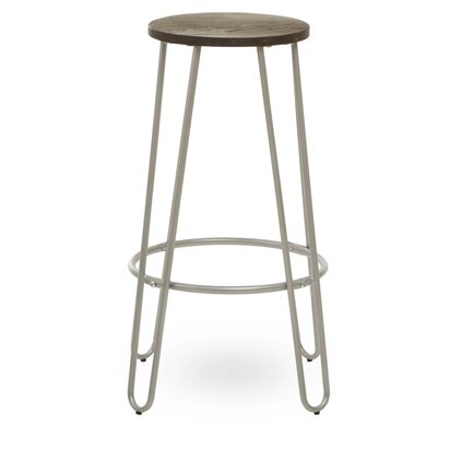 Calavale Barstool with Silver Metal Legs