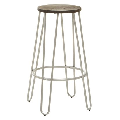 Calavale Barstool with Silver Metal Legs