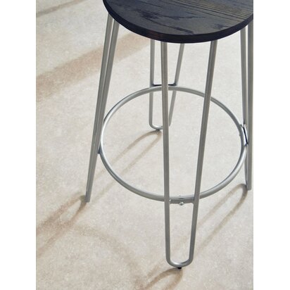 Calavale Barstool with Silver Metal Legs