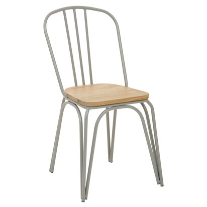 Calavale Grey Finish Metal Frame Dining Chair