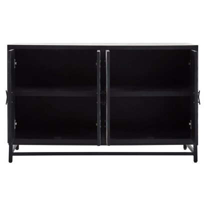 Grevia Black Rustic Chevron Four Door Sideboard