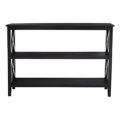 Noreton Large Black Two Tier Wooden Bookshelf