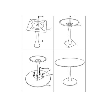 Laila White Small Round Dining Table