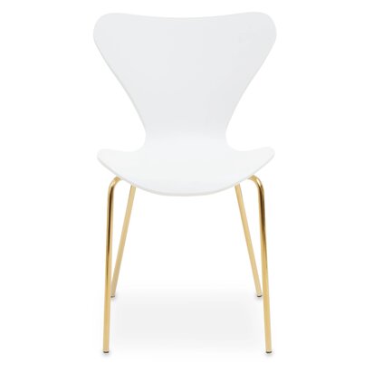 Laila White Seat And Gold Finish Legs Dining Chair
