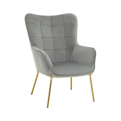 Stockholm Grey Velvet Chair