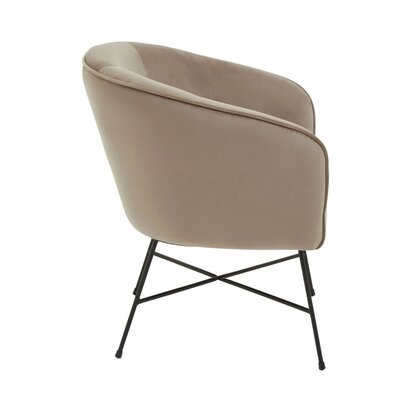 Veronmere Mink Velvet Curved Accent Chair