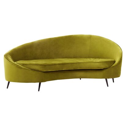 Hasina Three Seat Olive Velvet Sofa