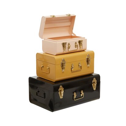 Norenelle Set of Three Assorted Storage Trunks
