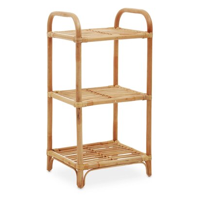 Mataram 3 Tier Natural Rattan Shelf Unit