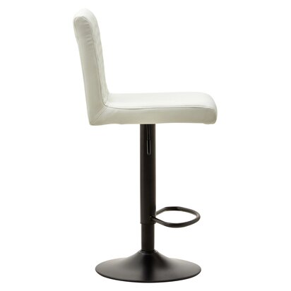 Clelcombe High Back White Leather Effect Bar Chair