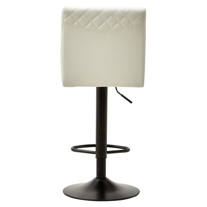 Clelcombe High Back White Leather Effect Bar Chair