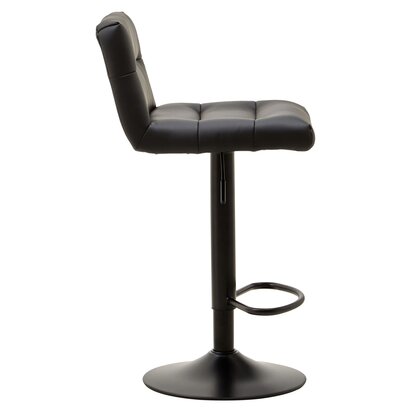 Clelcombe Black Leather Effect Bar Stool