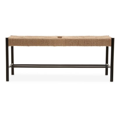 Rivurose Natural Rope and Black Wood Large Bench