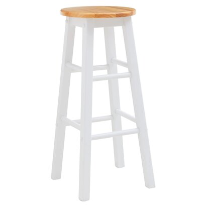 Chester White and Natural Wooden Kitchen or Bar Stool