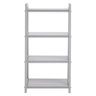 Emonton Grey Wood Four Tier Shelf Unit