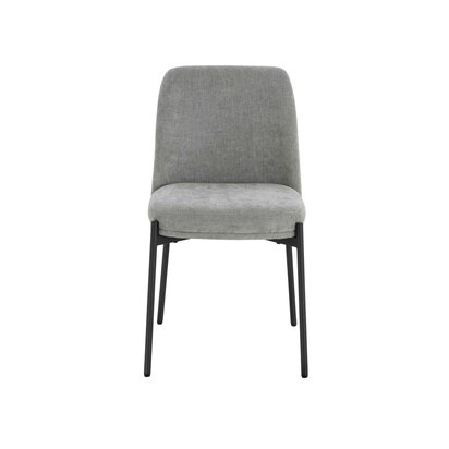 Maxwell Set of 2 Light Grey Textured Fabric Dining Chairs
