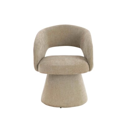 Maxwell Stone Fabric Curved Accent  Dining Chair