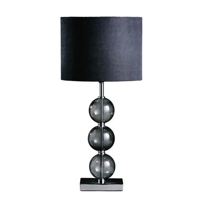 Mistro Black Suede Effect Shade Table Lamp