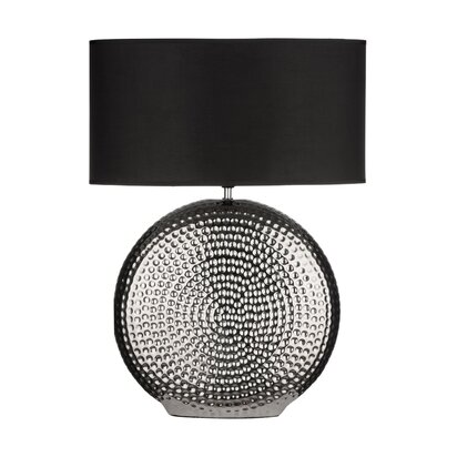 Deloley Small Hammered Chrome Finish Table Lamp