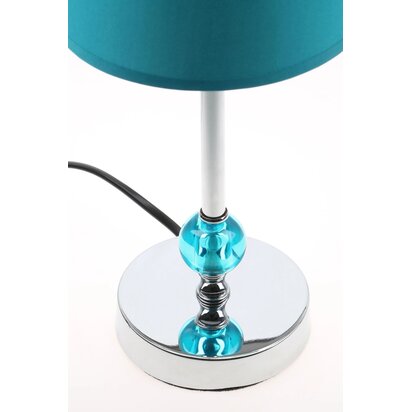 Evaine Teal Acrylic Ball Table Lamp
