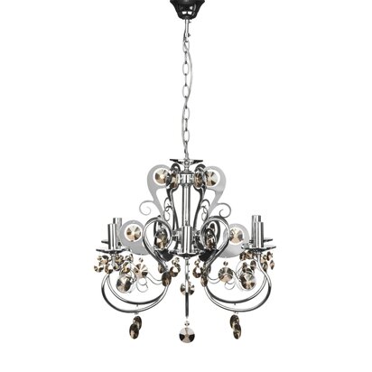 Ivyeywod 6 Arm Crystal Chandelier