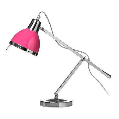 Leoarria Adjustable Desk Table Lamp in Pink and Chrome