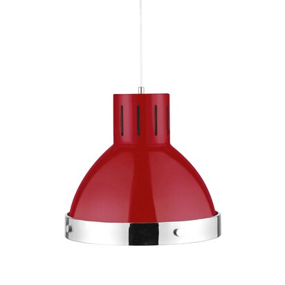 Jasper Red and Chrome Pendant Light