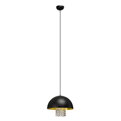 Bearelle Black Metal with Crystals Pendant Light