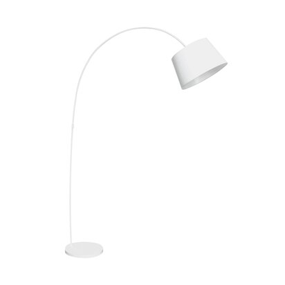 Delewell White Metal Arched Floor Lamp