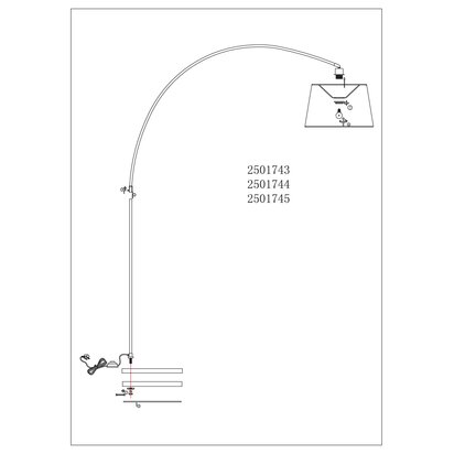 Delewell White Metal Arched Floor Lamp