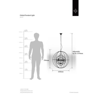 Orbital 5 Arm Round Pendant Light