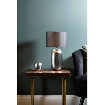Belamere Park Chrome Finish Ceramic Base Table Lamp
