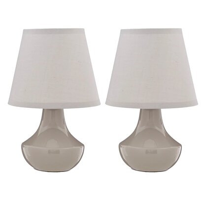 Emiwick Set of Two Grey Ceramic Table Lamps