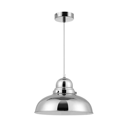 Renanell Chrome Finish Bowl Shaped Pendant Light